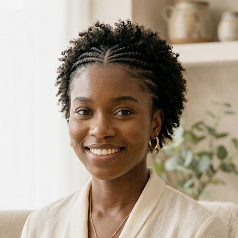 front flat twists on short natural hair for black women with clean front shaping and compact textured length