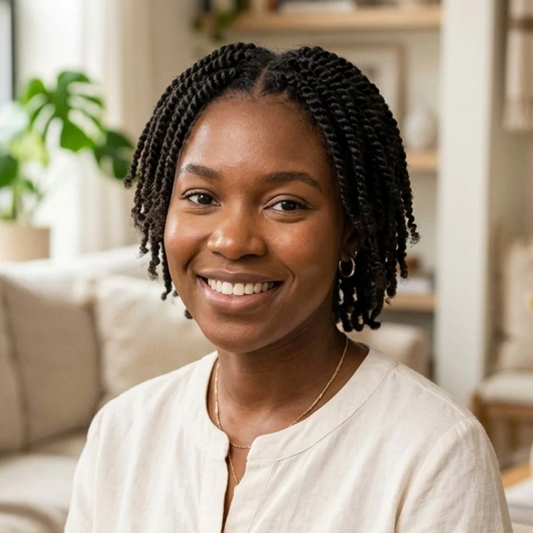 short mini twists on natural hair for black women with neat sectioning, compact length, and an easy low-handling finish