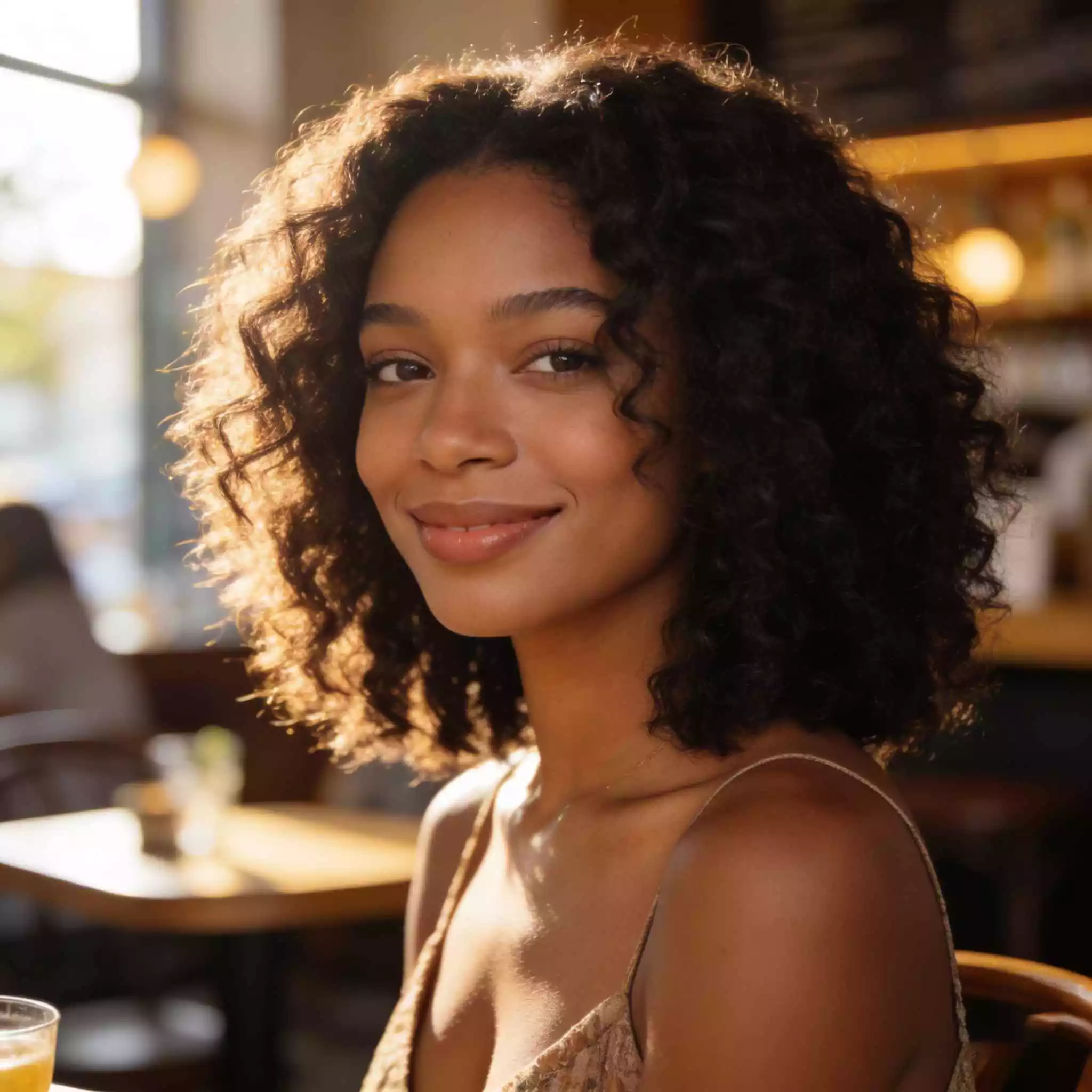 shoulder-length curly weave for black women with fuller shape, defined curls, and manageable length