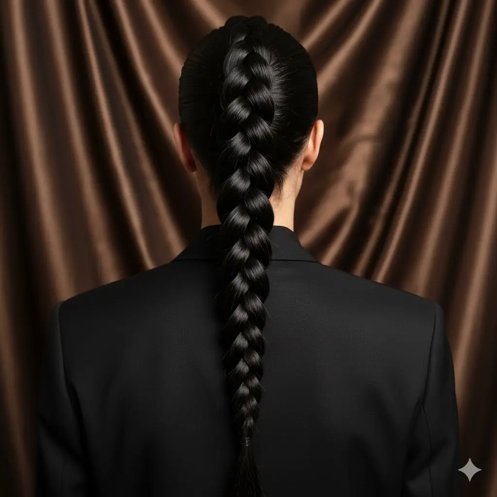 Sleek double-strand rope braid with high shine, 30-second hairstyle