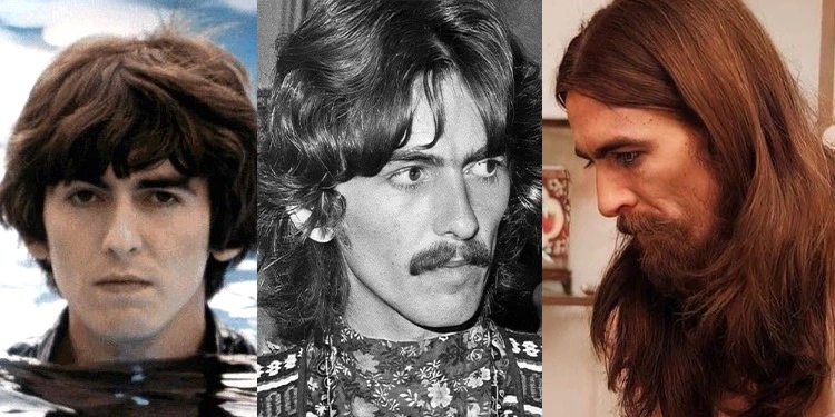 George Harrison's Mop-top to Long Hair Evolution: Early 60s vs Late 60s