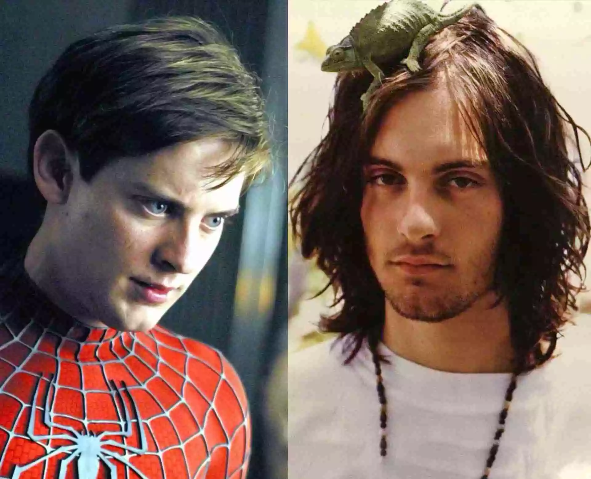 tobey maguire long hair — hero, 2000s longer-hair reference