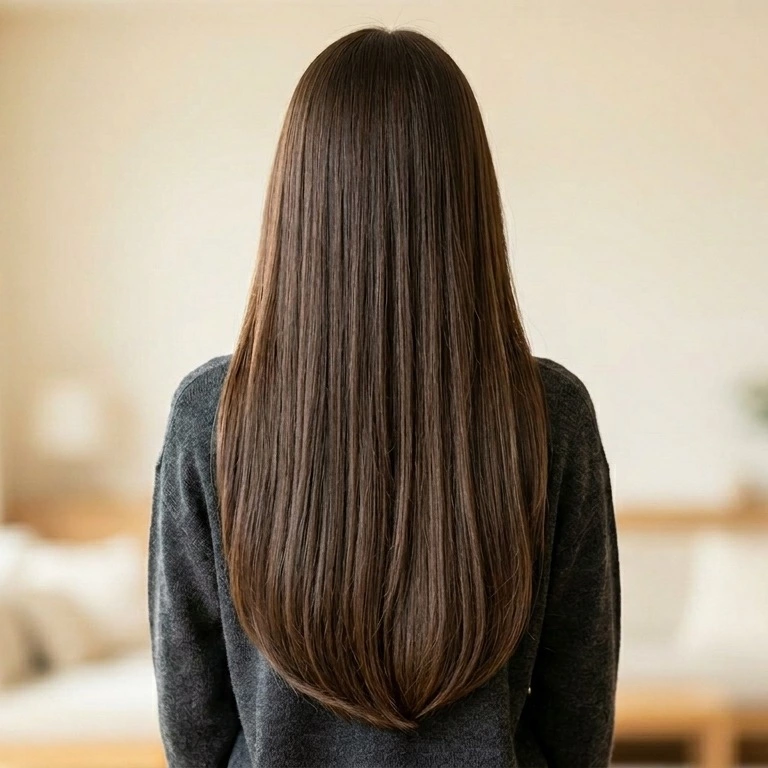 U-shape long layers on long straight hair — full ends, soft movement