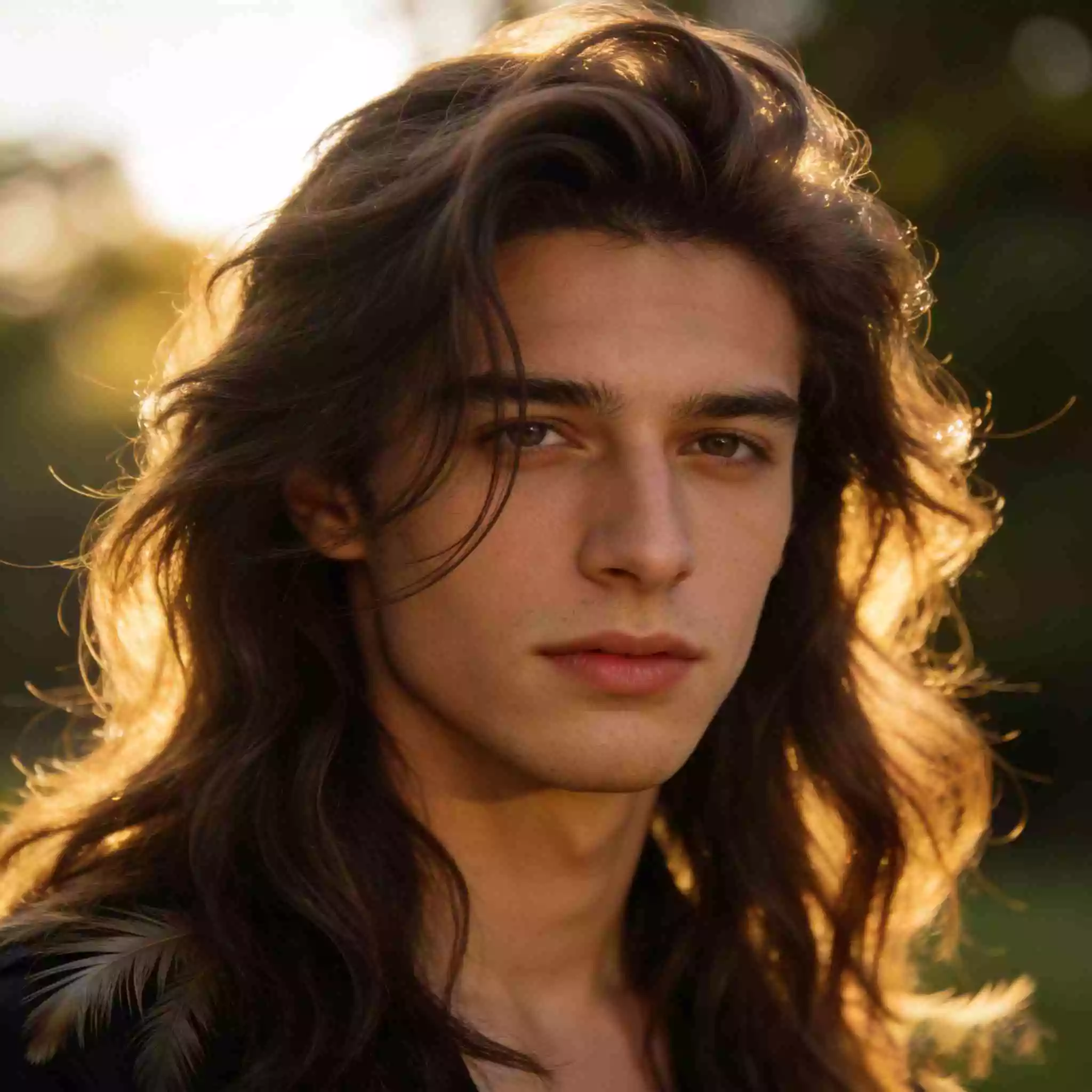 Layered long hair for men — soft texture, natural movement, 2026 vibe