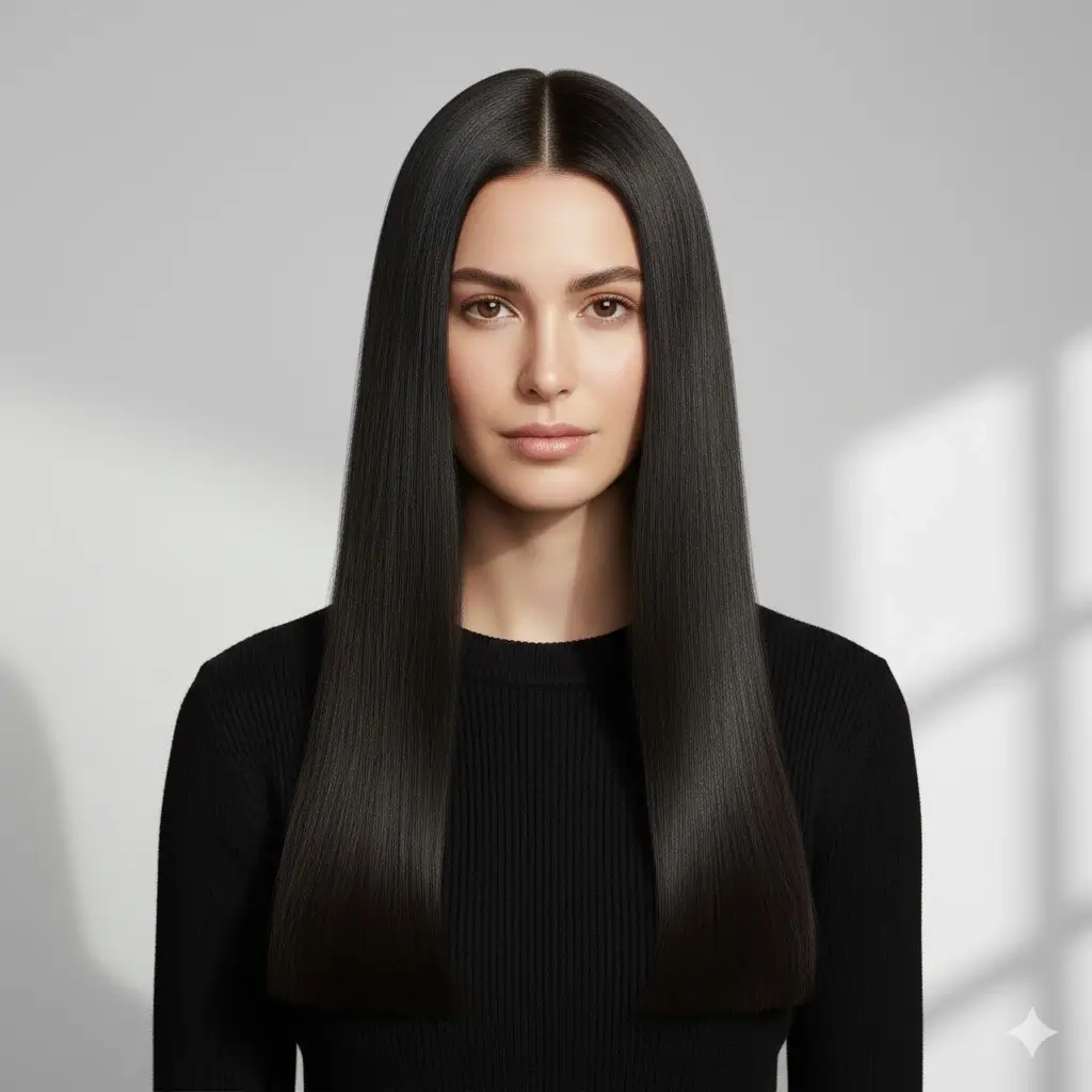 Deepest black with maximum shine, iconic East-Asian glass hair