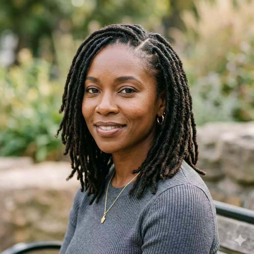 medium length loc styles for black women with shoulder-length locs, soft movement, and a balanced everyday silhouette