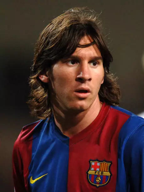 Messi shaggy mullet football hair