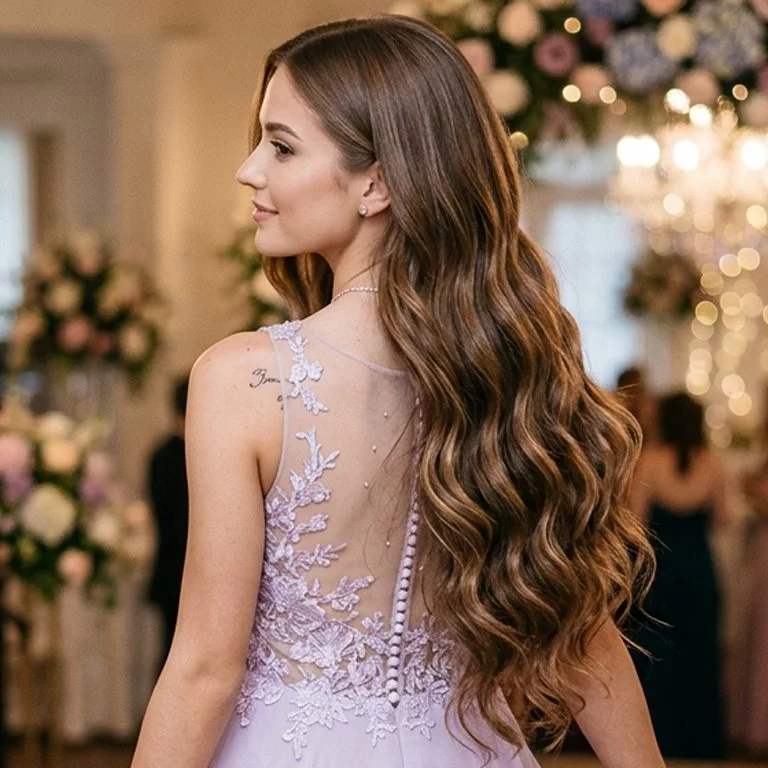 easy loose waves prom hairstyles for long hair