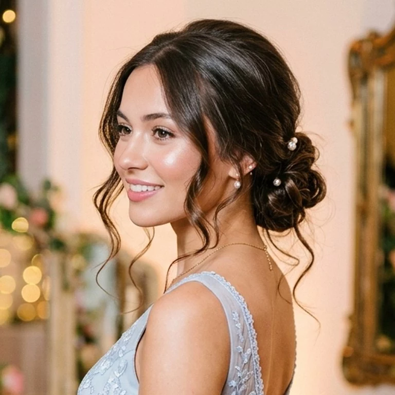 easy low messy bun prom hairstyles for long hair