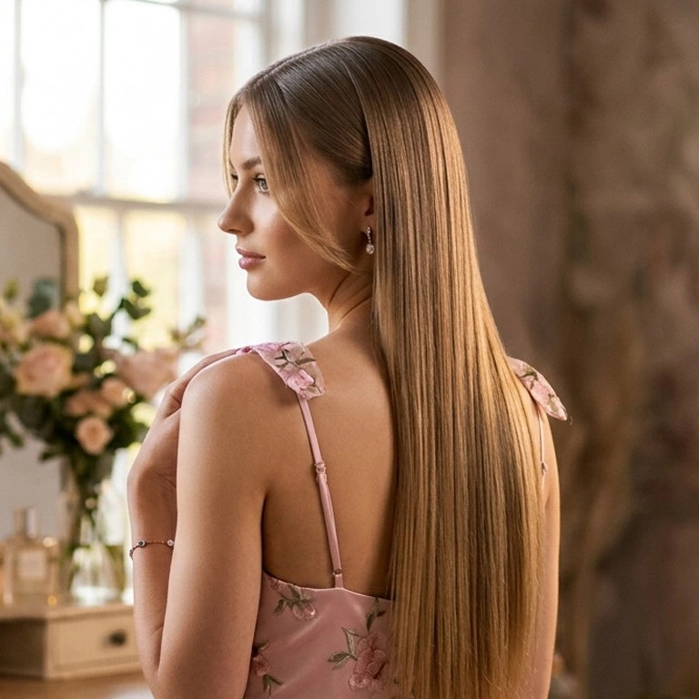 easy sleek straight prom hairstyles for long hair