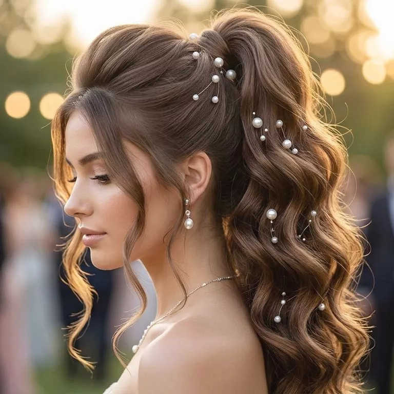 high ponytail prom hairstyles for long hair