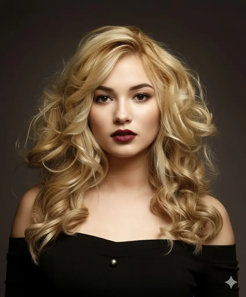 Long wavy hair