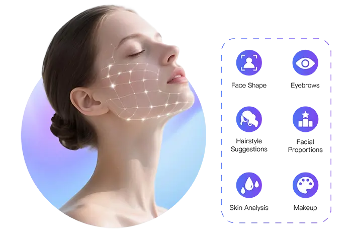 AI face shape analysis for 200+ hairstyle try-ons